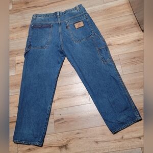 Vintage Fubu Jeans Mens 42x34 Blue Baggy Loose Hip Hop Skater Y2K Denim